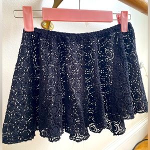Motionwear Black Pull On Lace Ballet Skirt